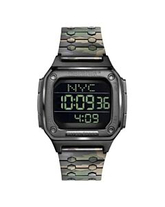 Unisex Hyper Shock Stainless Steel Black Dial Watch