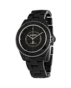 Unisex J12 Ceramic Black Dial Watch