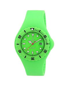 Unisex Jelly Silicone Green Dial Watch