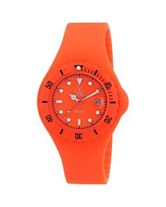 Unisex Jelly Silicone Orange Dial Watch