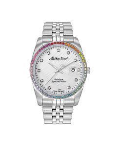 Unisex Mathy Rainbow Stainless Steel White Dial Watch