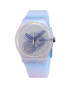 Unisex-Monthly-Drops-Flowerscreen-Silicone-Blue-Skeleton-Center-Dial-Watch