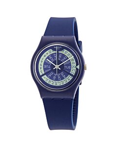 Unisex Monthly Drops Silicone Blue Dial Watch