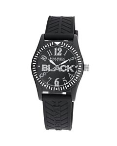 Unisex Promise Rubber Black Dial Watch