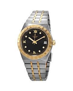 Unisex Royal 316L Steel with 18kt Yellow Gold Links Black Dial Watch