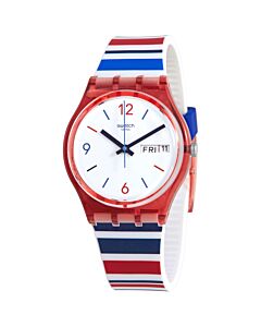 Unisex Sea Barcode Silicone White Dial Watch
