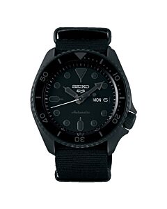 Unisex Seiko 5 Nylon Black Dial Watch