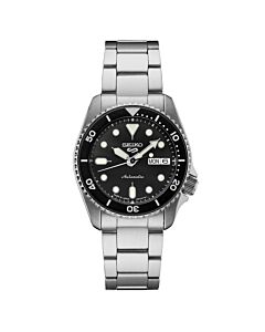 Unisex 5 Sports Stainless Steel Black Dial Watch