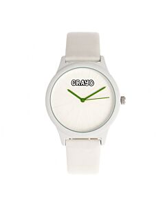 Unisex Splat Leatherette White Dial Watch