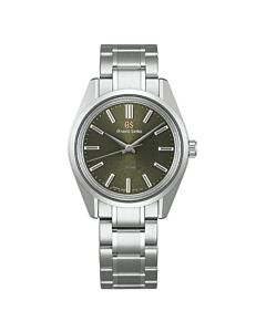 Unisex Stainless Steel Olive Dial Watch