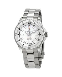 Unisex Superocean Stainless Steel White Dial Watch