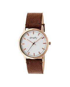 Unisex The 2800 Leather White Dial