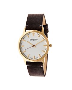 Unisex The 2800 Leather White Dial