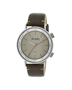 Unisex The 3300 Leather Grey Dial Watch