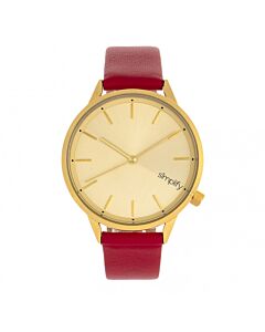 Unisex The 6700 Leatherette Gold Dial Watch