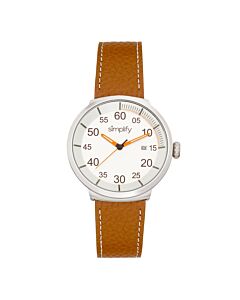 Unisex The 7100 Leather White Dial Watch