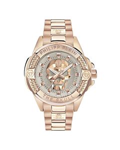 Unisex The Skull Stainless Steel Beige Dial Watch