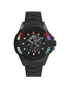 Unisex The Skull Stainless Steel Black Dial Watch