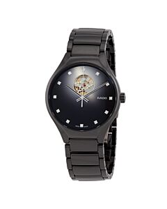 Unisex True Round Secret Diamonds High-Tech Ceramic Black Dial Watch