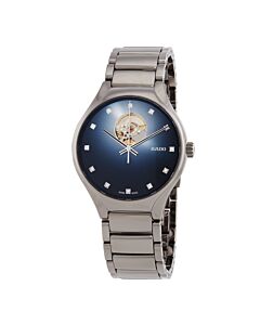 Unisex True Round Secret Diamonds High-Tech Ceramic Blue Dial Watch