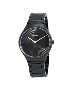 Unisex True Thinline Ceramic Black Dial Watch