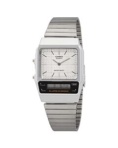 Unisex Vintage Stainless Steel White Dial Watch