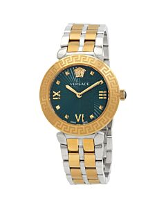 Women's Greca Icon Stainless Steel Green Dial Watch