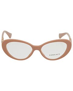 Versace 53 mm Beige Eyeglass Frames