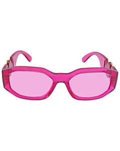 Versace 53 mm Transparent Fuxia Sunglasses
