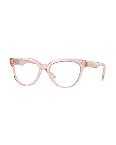 Versace 54 mm Transparent Pink Eyeglass Frames