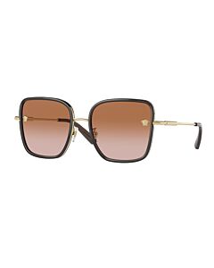 Versace 57 mm Brown/Giold Sunglasses