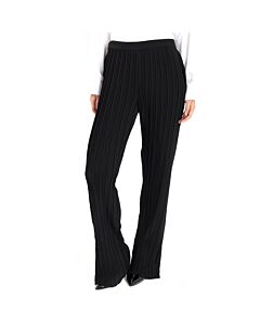 Victoria Beckham Ladies Black High-waist Pleated Trousers