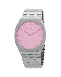 Women's 25H Stainless Steel Pink Dial Watch