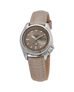 Women's 5 Sports Leather Brown Dial Watch