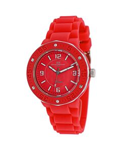 Women's Acqua Silicone Red Dial Watch