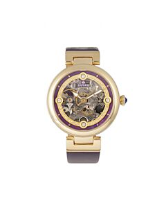 Women's Adelaide Genuine Leather Purple Dial