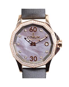 Women's Admirals Cup Legend 38 Gray Satin Gray Mother Of Pearl Dial