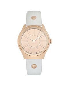 Women's Adria Leather Rose Gold-tone Dial Watch