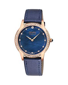 Women's Airolo Genuine Leather Mother of Pearl Dial Watch