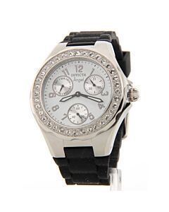 Women's Angel Cool black rubber Silver-tone Dial Watch