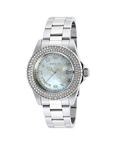 Women's Angel Stainless Steel Mother of Pearl Dial Watch