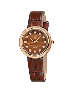 Women's Arezzo Leather Brown Dial Watch