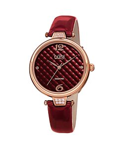 Women's Patent Leather Red Dial