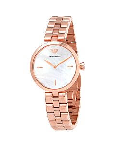 Women's Arianna Stainless Steel Mother of Pearl Dial Watch