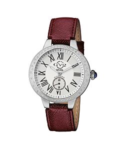 Women's Astor Leather White Dial Watch
