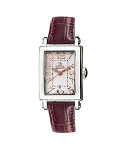 Women's Avenue of Americas Calfskin Leather White Dial Watch