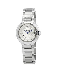 Women's Ballon Bleu de Cartier Stainless Steel Silver Dial Watch
