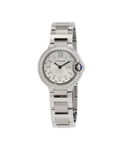 Women's Ballon Bleu De Cartier Stainless Steel Silver Dial Watch