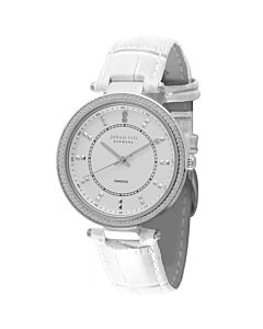 Women's Ballrup Leather White Dial Watch