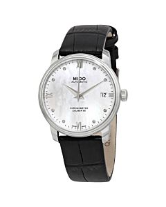 Women's Baroncelli III Leather Mother of Pearl Dial Watch